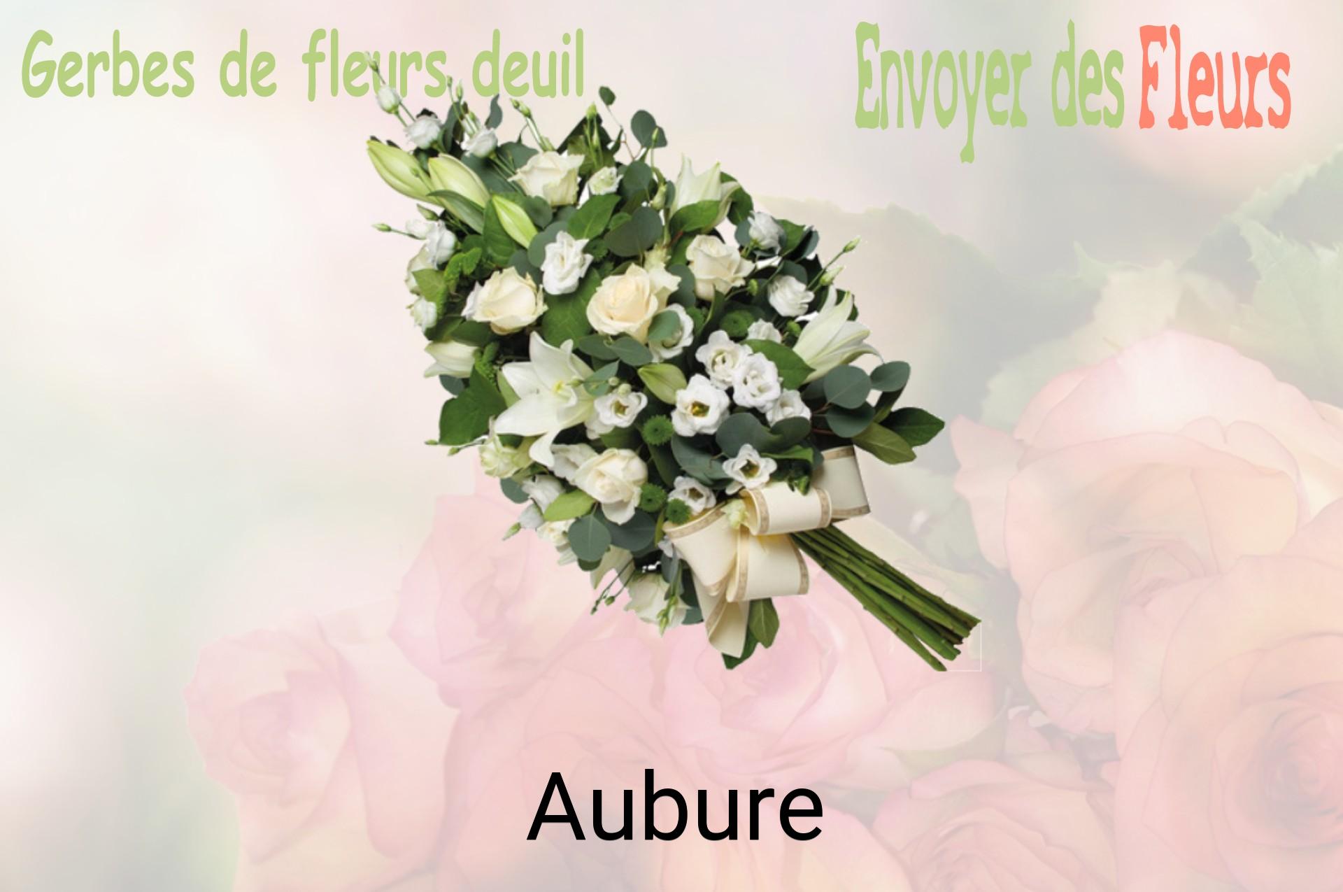 Gerbe de fleurs de deuil livrée à Aubure